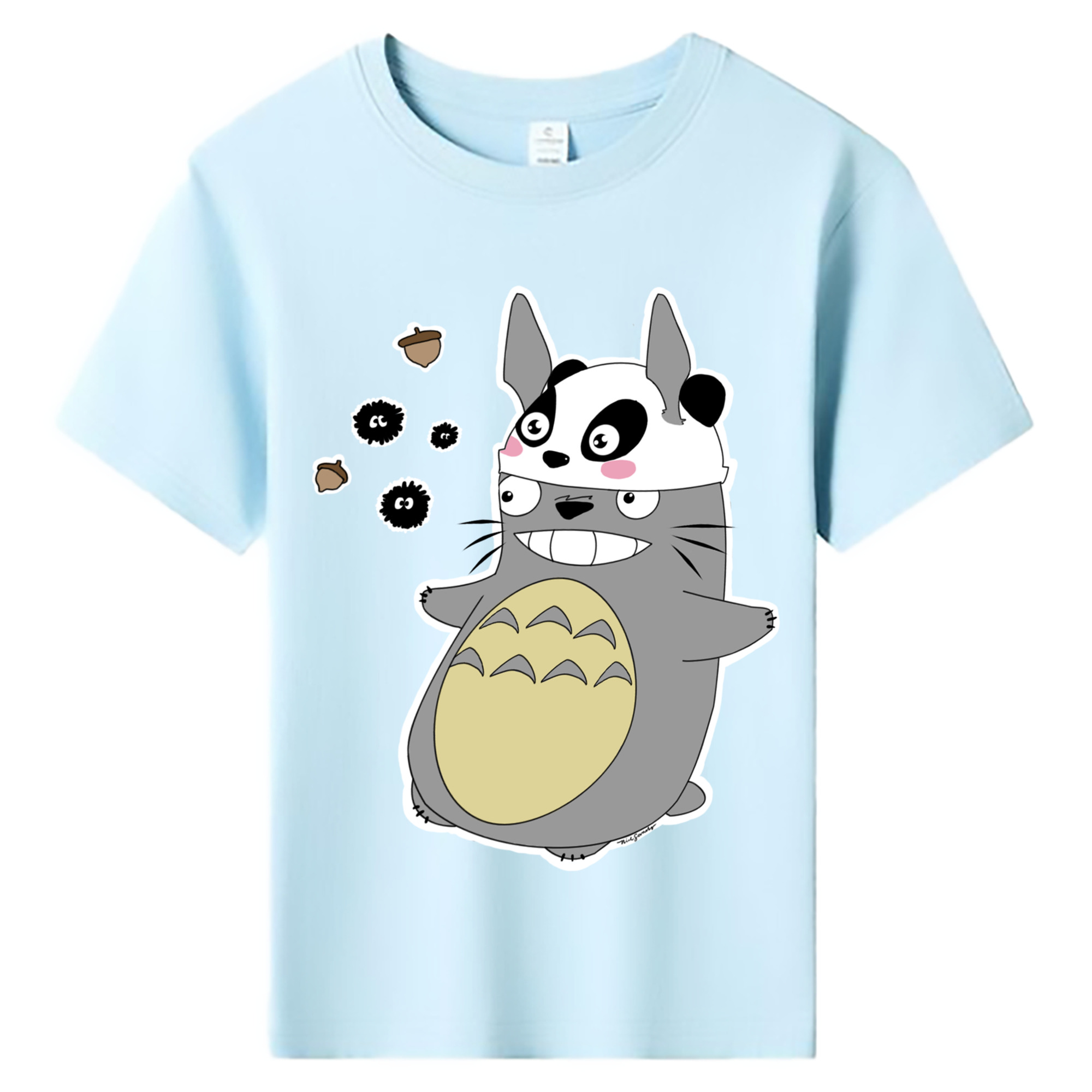 （画像用） となりのトトロ 草壁メイ 草壁サツキ My Neighbor Totoro Satsuki Kusakabe Mei Kusakabe 綿100％キッズTシャツ（フロントプリント）